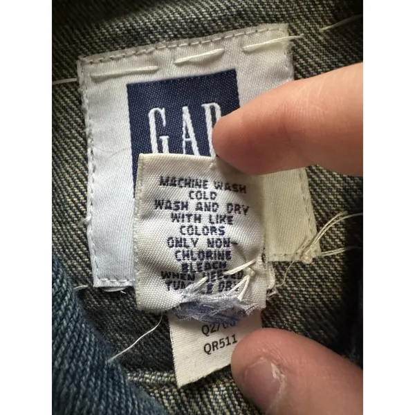 Gap Factory Store Women SZ Small Jean Denim‎ Jacket Animal Crossing Patches READ - Image 10