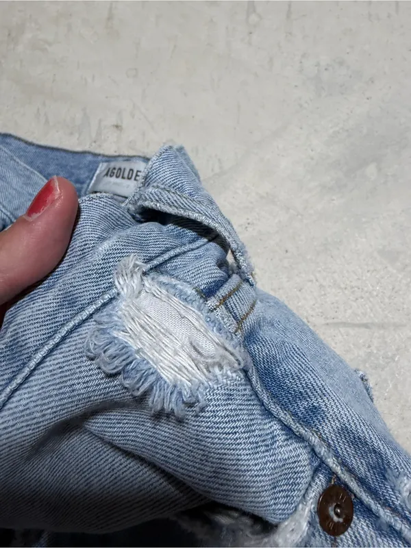 Agolde 90sLight Wash Straight Leg Jeans NEEDS REPAIR 27 - Image 4