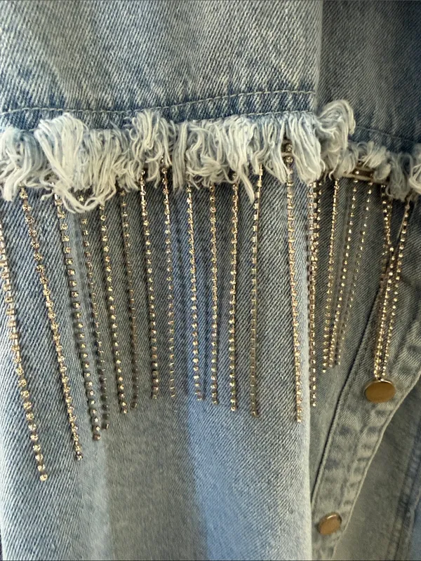 Fringe denim jacket - Image 6