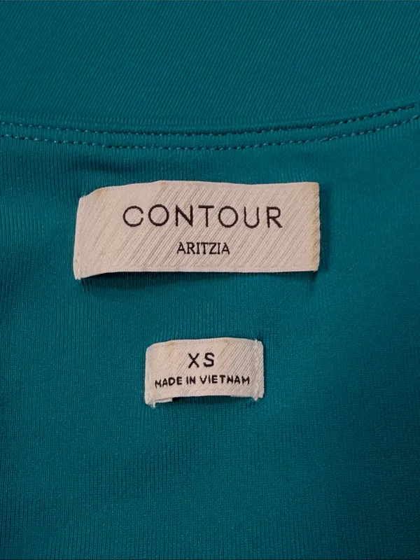 Aritzia Oxidized Teal Original Contour Esteem Square Neck Bodysuit Size XS - Image 14