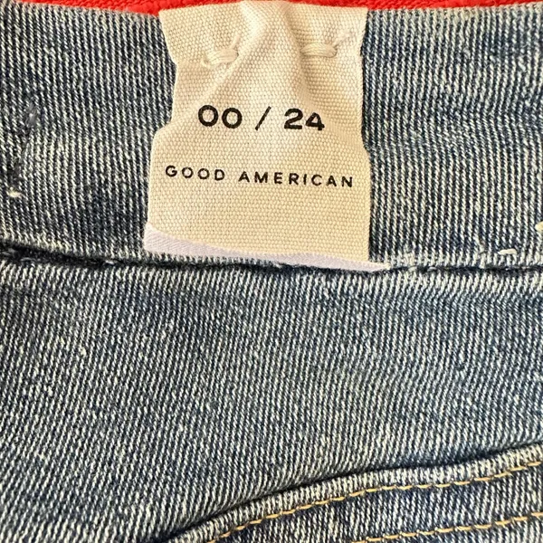 Good American Good‎ Legs High Rise Skinny Jeans Blue Wash Size 00 24 - Image 5