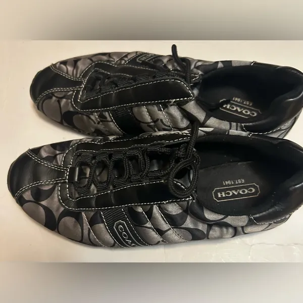Coach Black and Gray Sneakers - Image 3