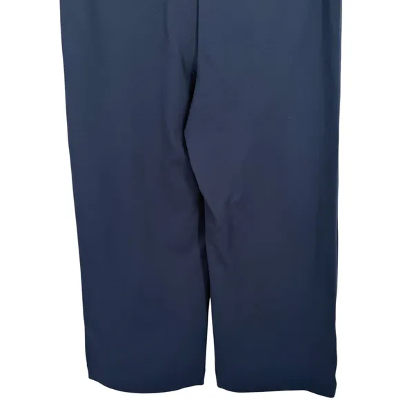 LOFT Womens Palmer Wide Leg Trouser Pants Navy Ponte Size 14 Nautical Preppy - Image 10