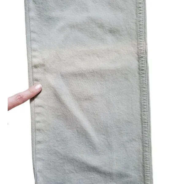 REFORMATION Pants Women 26 Alyssa High Rise Wide Leg Jean Green FLAW STAINED - Image 3