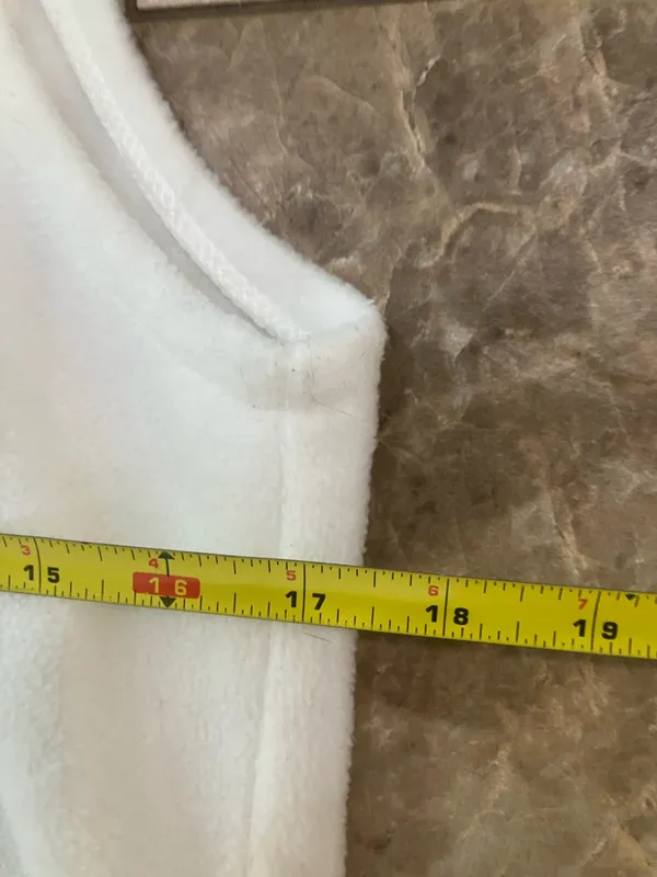 Columbia White Hooded Fleece Vest - Image 3