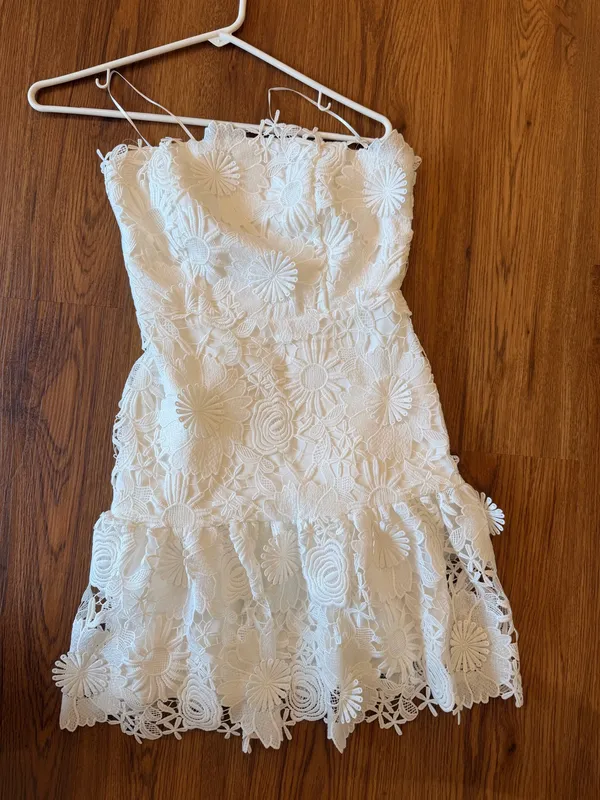 Milly Dress White Floral Mini - Image 5