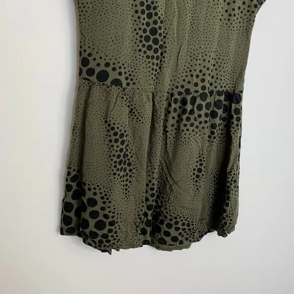 Nooworks Size Small Olive Green and Black Babydoll Dress - Image 14