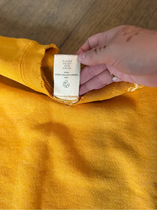 I Stole My Boyfriends Shirt Mustard Yellow Crewneck - Image 6