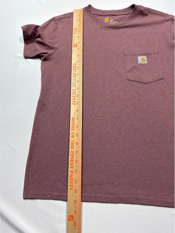 Carhartt Original Fit Pocket Tee in Vintage Maroon - Size S - Image 5