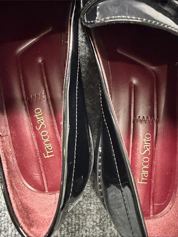 Franco Sarto Lucia Black Patent Tassel Loafers - Image 9