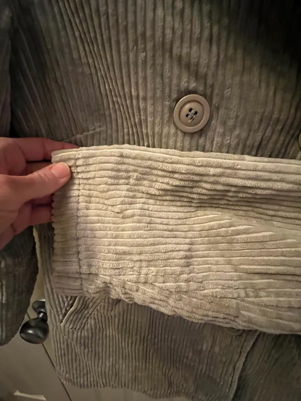 Vintage Blue Asphalt Corduroy Jacket Gray - Image 3