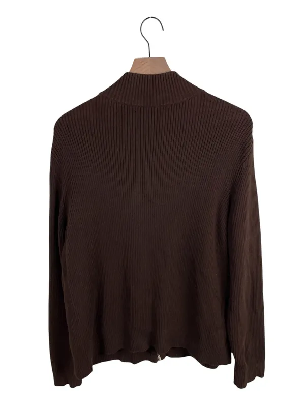 Lauren Ralph Lauren Equestrian Jacket Brown Ribbed Knit Quilted Size XL/XXL - Image 2