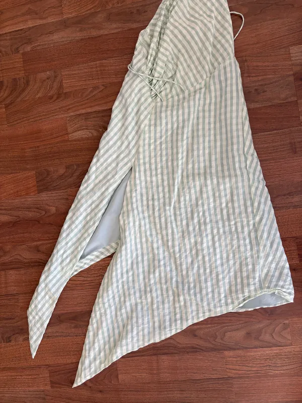 Asymmetrical Dress Green - Image 2