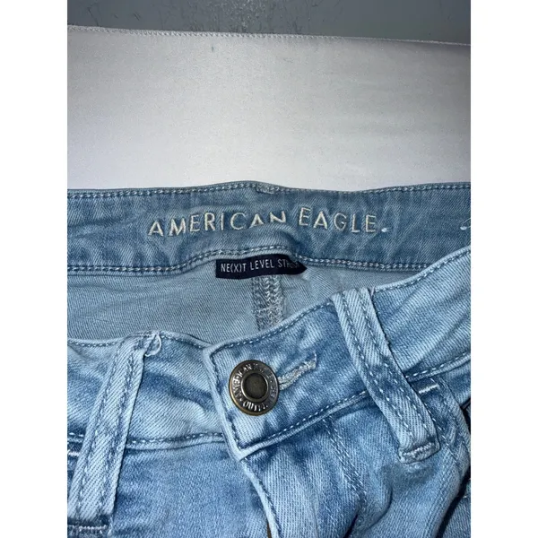American Eagle Jeans Women 6 Short‎ Blue Ne(x)t Level Stretch Skinny Denim - Image 2