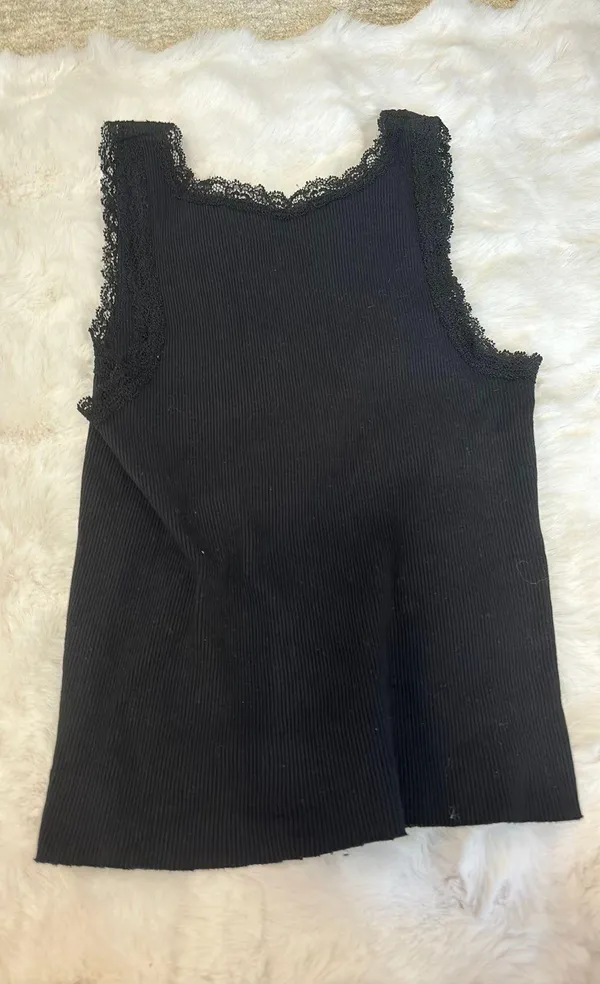 Brandy Melville Black Lace Tank - Image 2