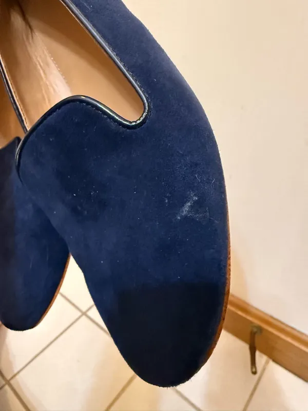 J. Crew Navy Suede Loafers - Image 3