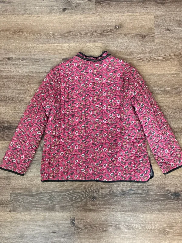 Vintage Pink Paisley Quilted Coat - Image 5