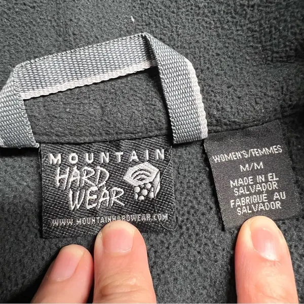 ⭐️Mountain Hardwear Black 1/4 Zip Fleece Pullover Sweatshirt Size Medium EUC - Image 3