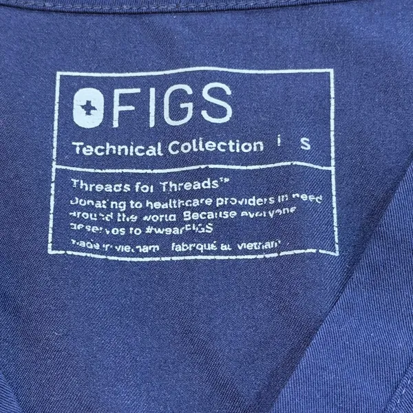FIGS Catarina One Pocket‎ Scrub Top Blue PO 1801 Small Nurse Healthcare Uniform - Image 4