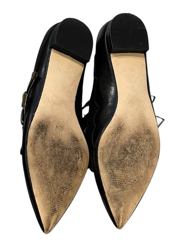 Nine West Black Pointed Double-Buckle Suede Leather Mary Jane Flats Alina 6 - Image 9
