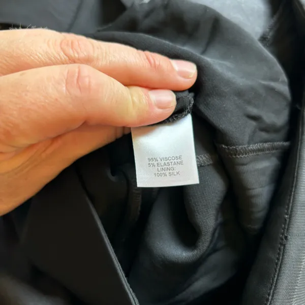 Michelle Mason Women's Size 6 Drape‎ Black Dress Pants Trousers - Image 9