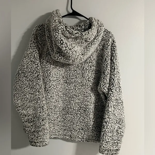 PINK Victoria's Secret Cozy Gray Cowl Neck Sweater - Image 2