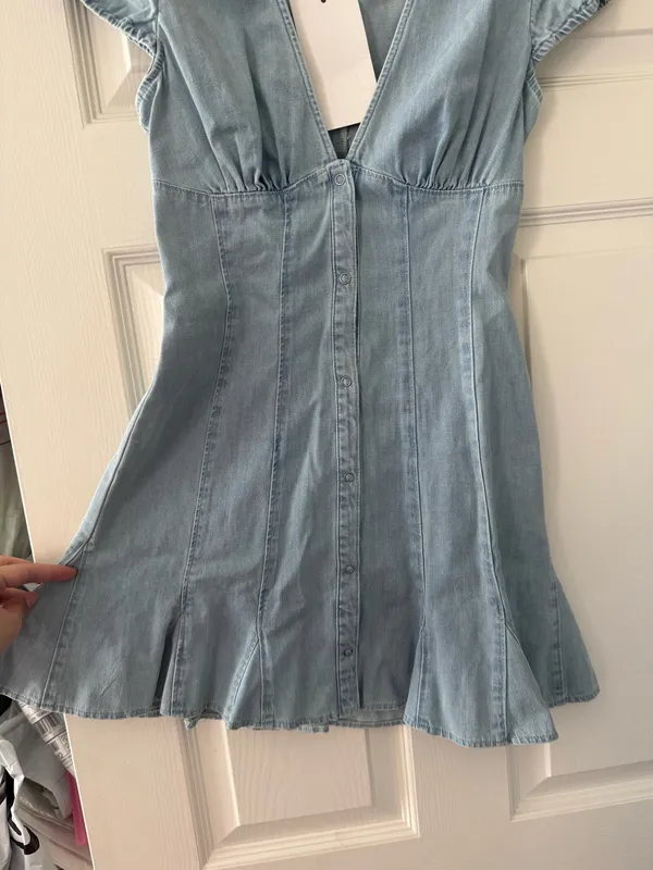 BNWT Zara TRF Blue Denim Mini Dress - Image 9