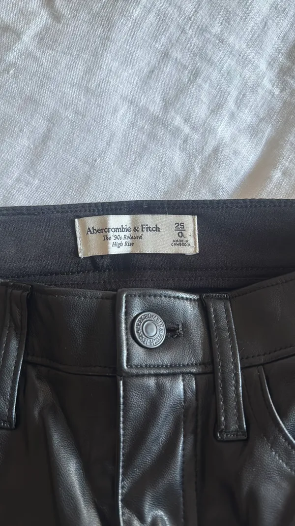 Abercrombie Leather High-Rise Pants - Image 4