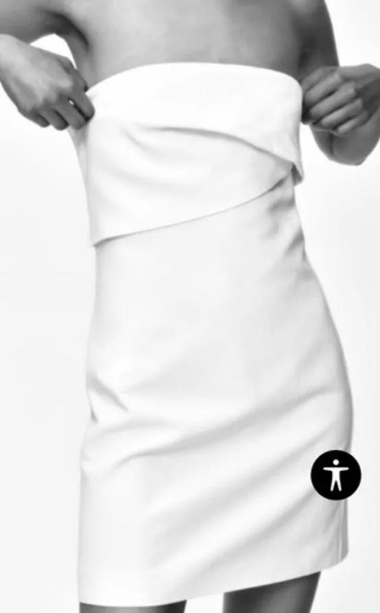 ZARA Mini White Strappy Dress - Image 2