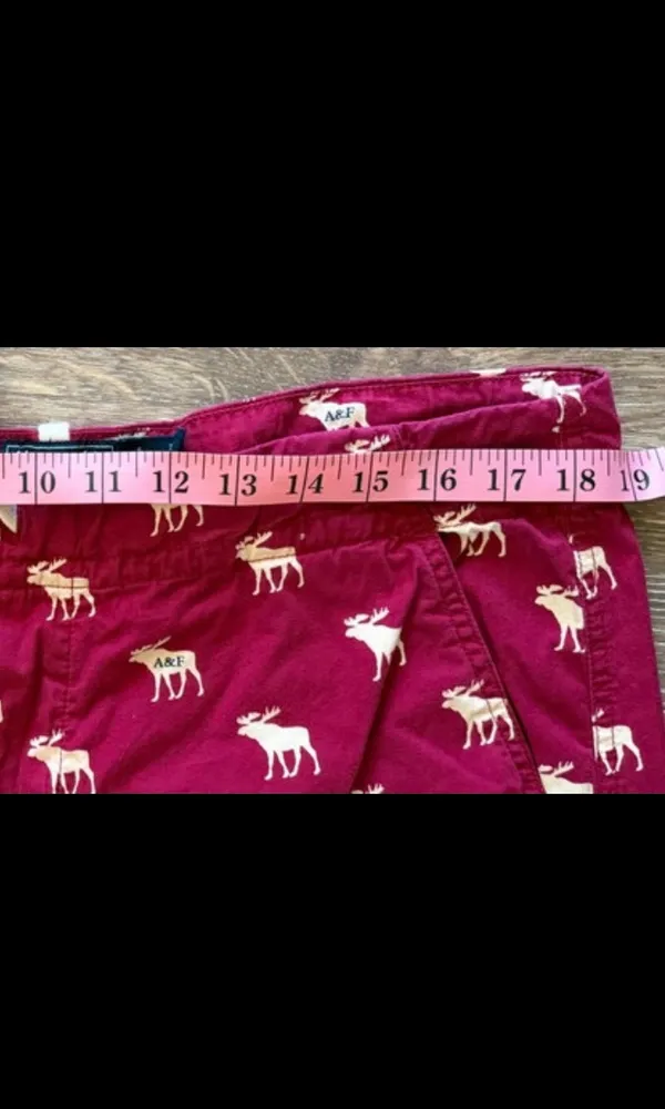 Vintage Abercrombie & Fitch Red Moose Print Lounge Pants - Image 7