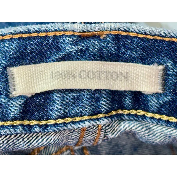 Abercrombie & Fitch Classic Straight 100% Cotton Blue Denim Jeans Size 33W x 32L - Image 4