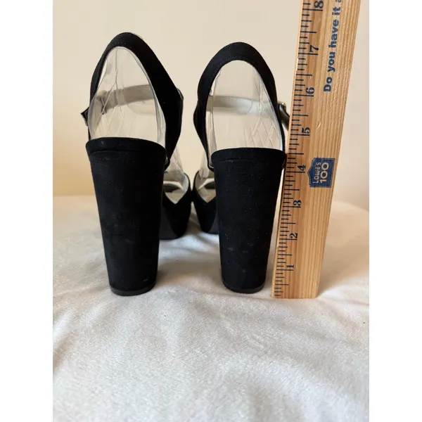 Anne Klein Lalima Platform Sandals Women Size 9 Black Peep Toe Ankle Strap - Image 4