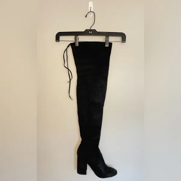 Steve Madden Norri Suede Over-the-Knee Boots, Black, Size 6, EUC - Image 10