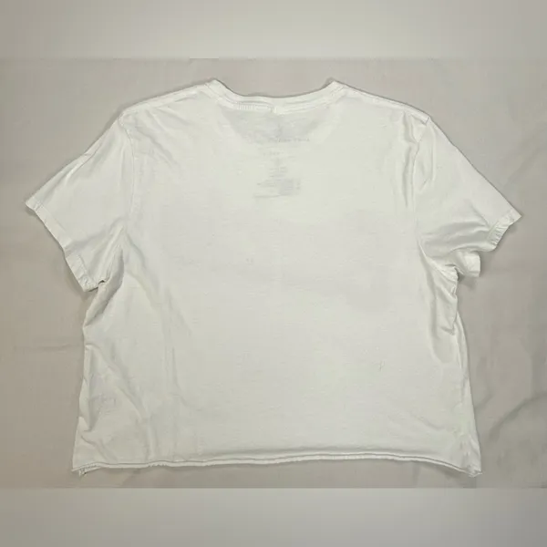 Junk Food Clothing White Tee with Pink Barbie Logo - Image 5