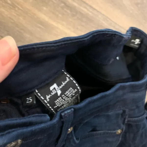 7 For All Mankind Jeans. Size: 25. Dark Wash, Skinny. - Image 3