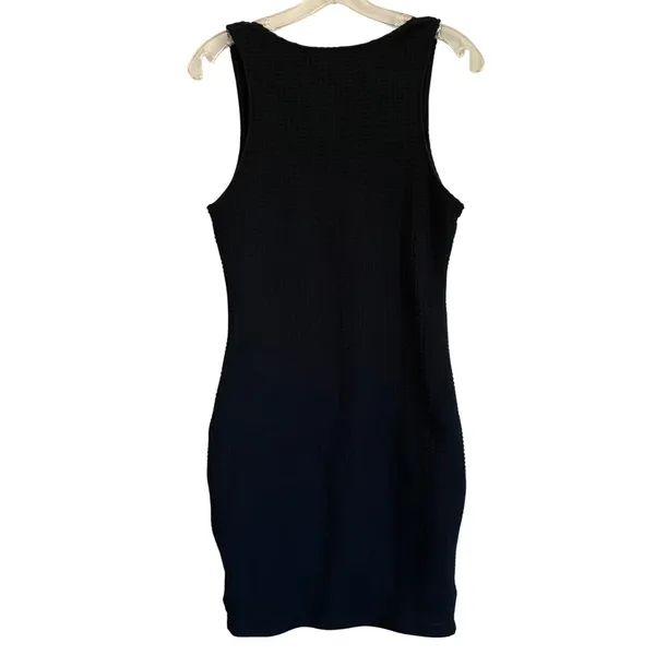 ASTR Navy Blue Waffle Knit V-Neck Tulip Hem Bodycon Dress‎ ADR93825 WMN's M NWT - Image 10
