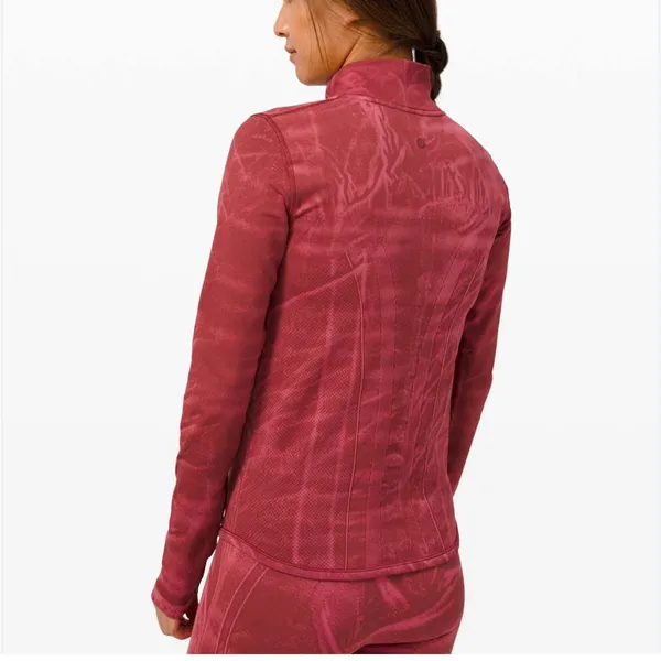 Lululemon‎ Womens Sz 4 Ebb to Street Define Jacket Chianti Red Outdoor Gym Comfy - Image 2