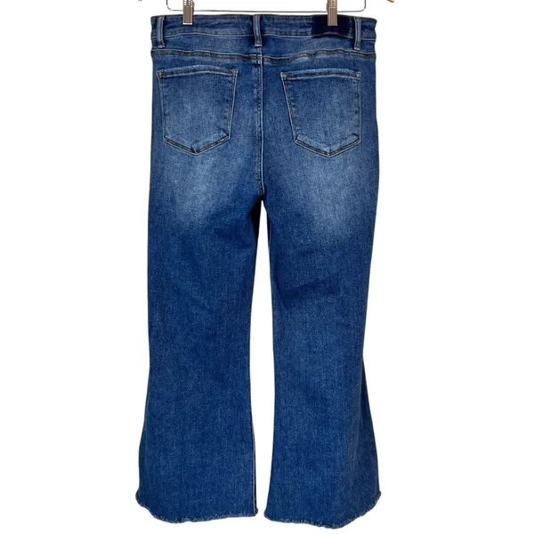 Risen High Rise Raw Hem Distressed Ankle Straight Jeans - Image 10