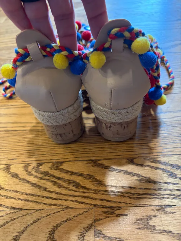 ASOS Tijuana Multi Pom Flatforms  Espadrille Platforms Multi Color - Image 3