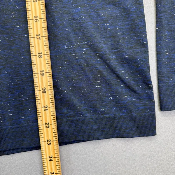 Lululemon Swiftly Tech‎ Long Sleeve Shirt Navy Blue Space Dye Size 12 - Image 4