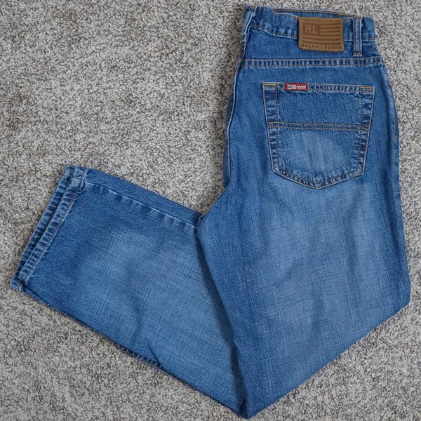 Vintage Polo Jeans‎ Co Ralph Lauren Saturday Jean Womens 8x29 Blue Straight Leg - Image 3