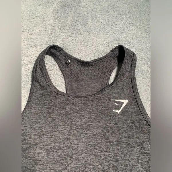 Gymshark Gray Racerback Tank Top - Image 3