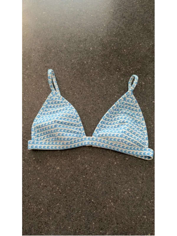 Seafolly Powder Blue & White Mesh Bikini Set size S - Image 4