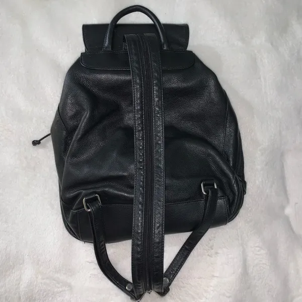 Franklin Covey Black Leather backpack/ Purse medium - Image 8