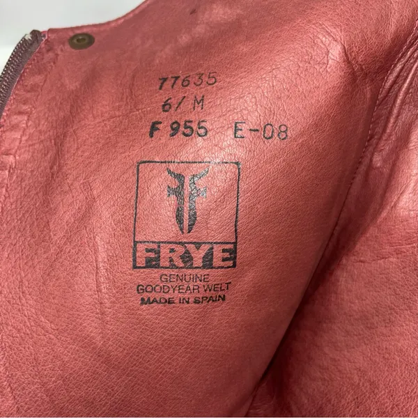 Frye Cherry Red Leather Riding Boots - Image 12