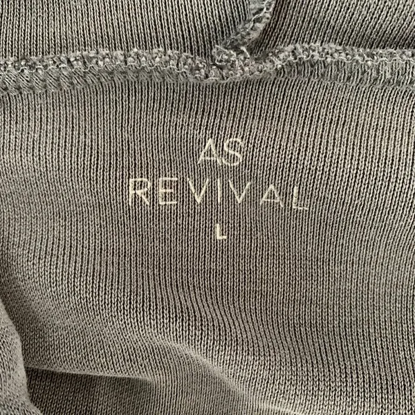 AS Revival‎ Black Slouchy Hoodie Long Sleeve Pullover Loungewear Small - Image 5