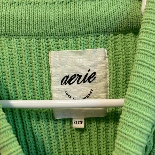 Aerie Beyond Chenille Sweater Green - Image 5
