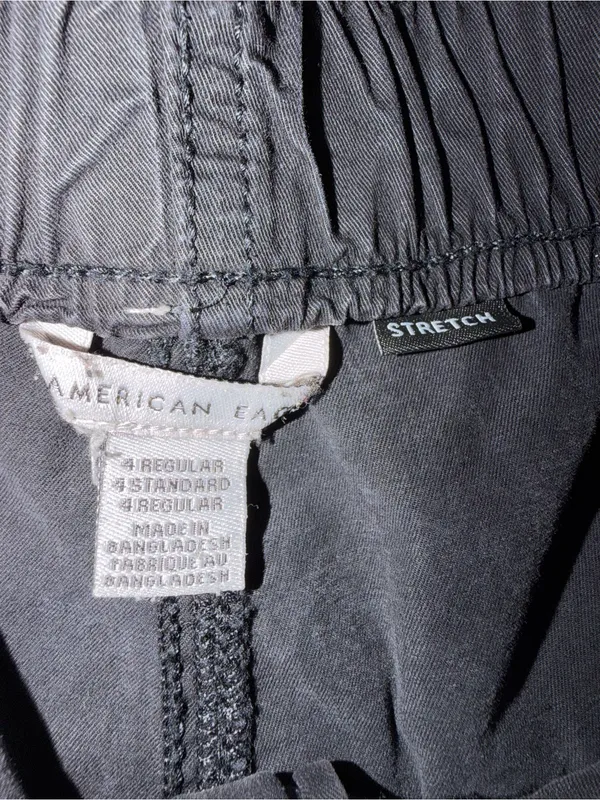 American Eagle Women’s Black Stretch Cargo Jogger Pants Size 4 Utility - Image 5