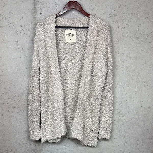 Hollister fuzzy Sherpa cardigan sz M - Image 2