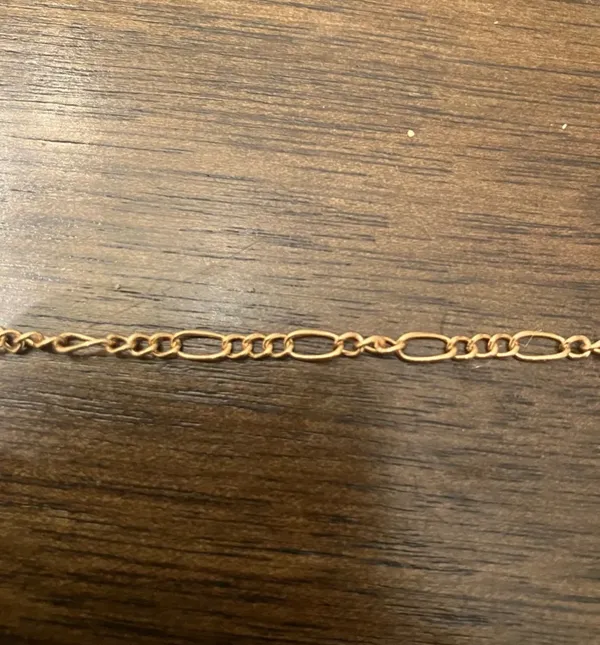 Gold Figaro Chain Bracelet Chain, FREEship - Image 2